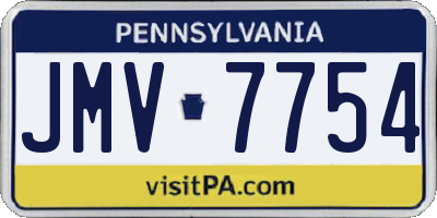 PA license plate JMV7754