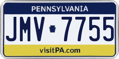 PA license plate JMV7755