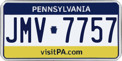 PA license plate JMV7757