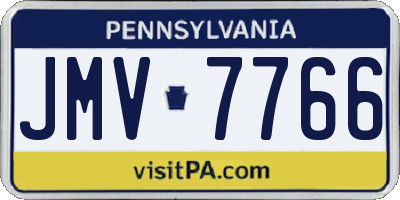 PA license plate JMV7766