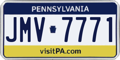 PA license plate JMV7771