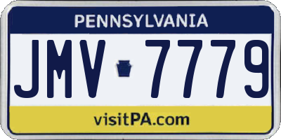PA license plate JMV7779