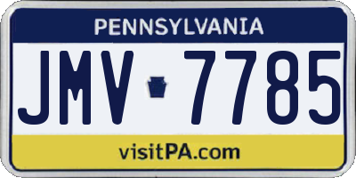 PA license plate JMV7785
