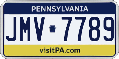 PA license plate JMV7789