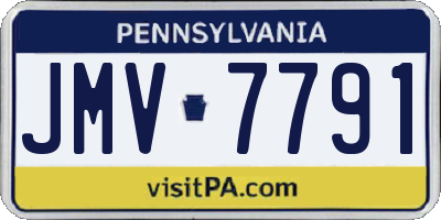 PA license plate JMV7791