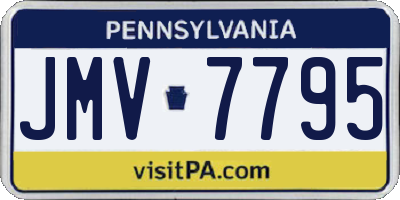 PA license plate JMV7795