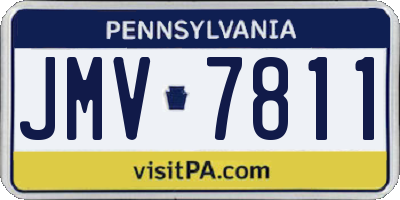 PA license plate JMV7811