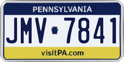 PA license plate JMV7841