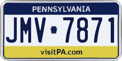 PA license plate JMV7871