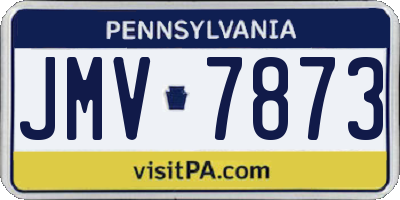 PA license plate JMV7873