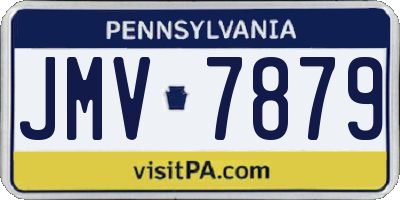 PA license plate JMV7879