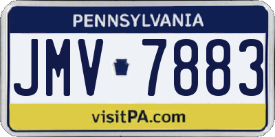 PA license plate JMV7883