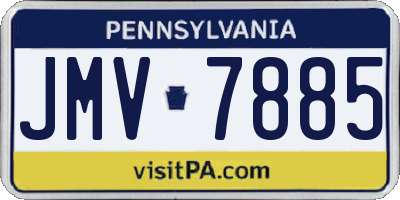 PA license plate JMV7885