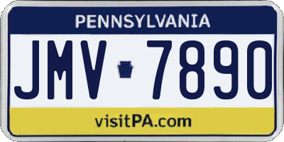 PA license plate JMV7890