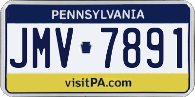 PA license plate JMV7891