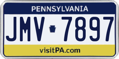 PA license plate JMV7897