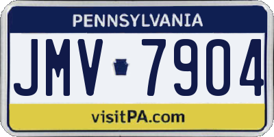PA license plate JMV7904