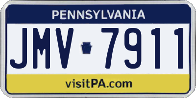 PA license plate JMV7911