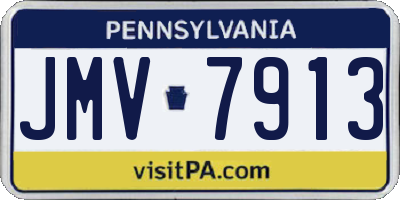 PA license plate JMV7913