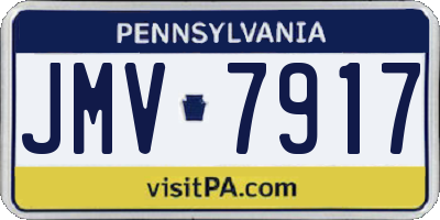 PA license plate JMV7917