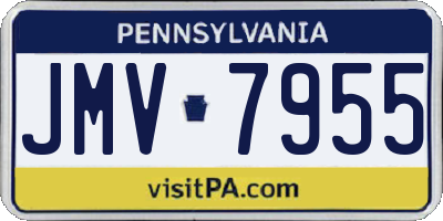 PA license plate JMV7955
