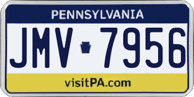 PA license plate JMV7956