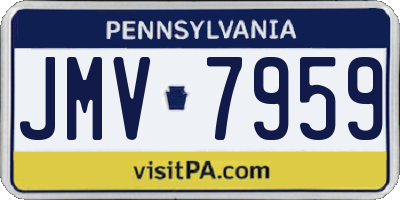 PA license plate JMV7959