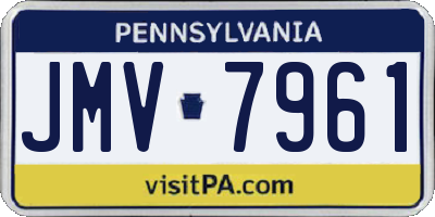 PA license plate JMV7961