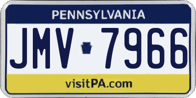 PA license plate JMV7966