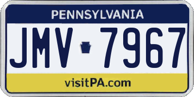 PA license plate JMV7967