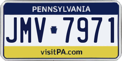 PA license plate JMV7971