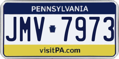 PA license plate JMV7973