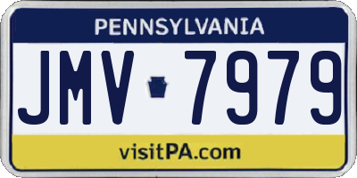 PA license plate JMV7979