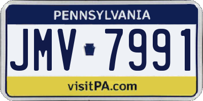 PA license plate JMV7991