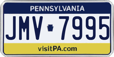 PA license plate JMV7995