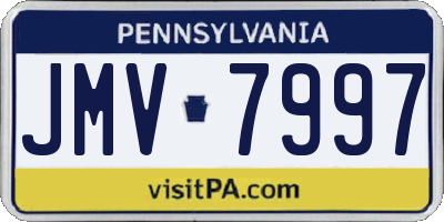 PA license plate JMV7997