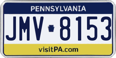 PA license plate JMV8153