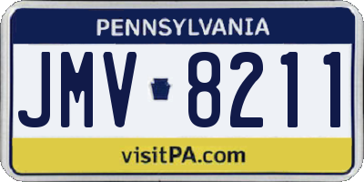 PA license plate JMV8211