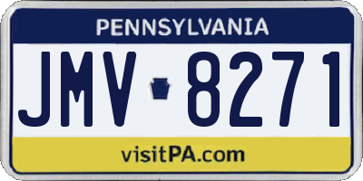 PA license plate JMV8271
