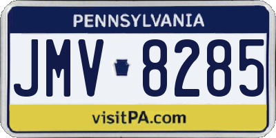 PA license plate JMV8285