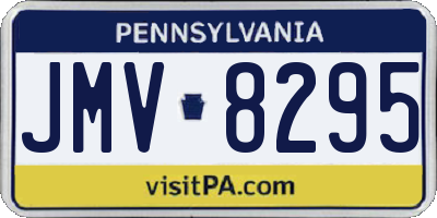 PA license plate JMV8295