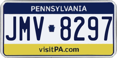 PA license plate JMV8297