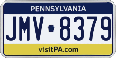 PA license plate JMV8379