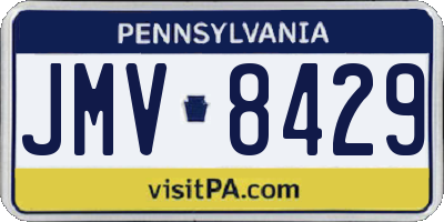 PA license plate JMV8429