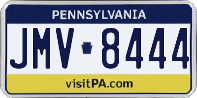 PA license plate JMV8444