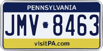 PA license plate JMV8463