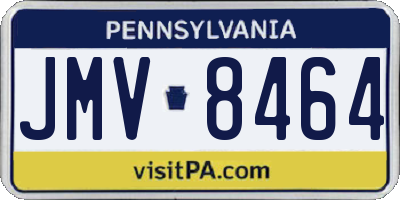 PA license plate JMV8464