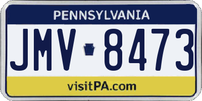 PA license plate JMV8473