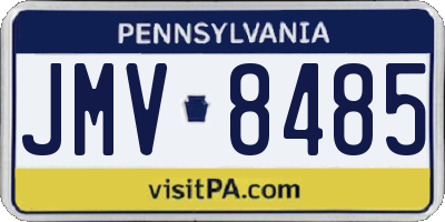 PA license plate JMV8485