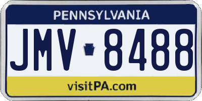PA license plate JMV8488